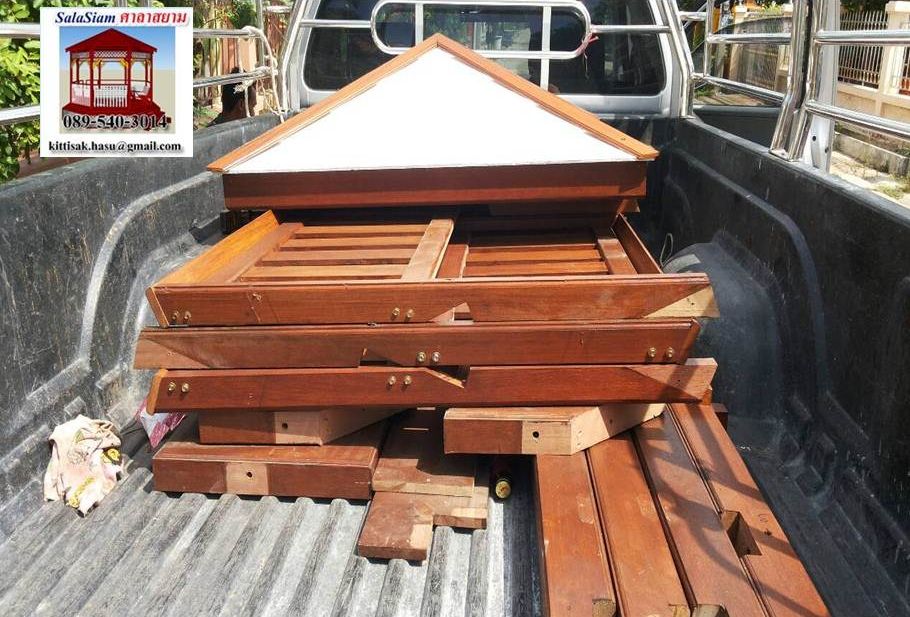 รหัสสินค้า : SL-001 : ศาลาทางบาหลี สีเสาเหลี่ยม ขนาด 2 X 2 X 3 เมตร