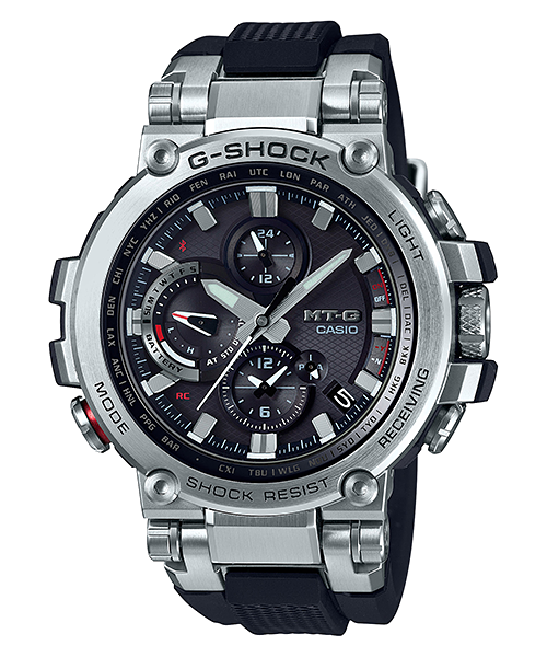 CASIO MID YEAR SALE G-SHOCK นาฬิกาข้อมือ นาฬิกากันน้ำ นาฬิกาของแท้ ประกันศูนย์ CMG 1 ปี รุ่น MTG-B1000-1A นาฬิกาสีเงิน