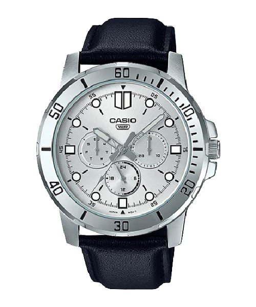 CASIO นาฬิกาคาสิโอ นาฬิกาข้อมือ นาฬิกากันน้ำ นาฬิกาของแท้ ประกันศูนย์ CMG 1 ปี รุ่น MTP-VD300L-7E นาฬิกาสีดำ