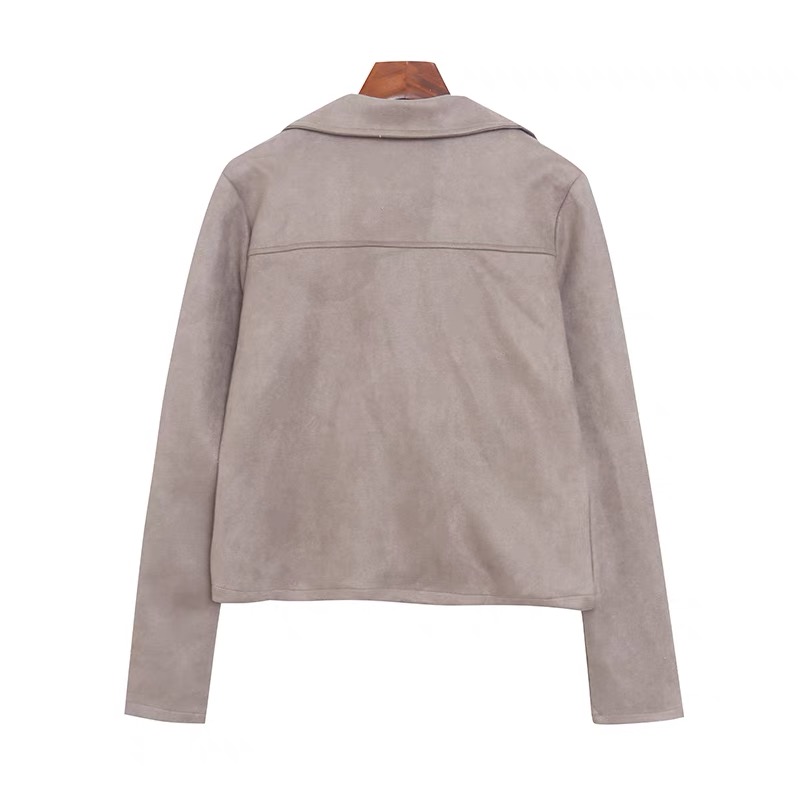 เสื้อโค้ท เสื้อคลุมหนังกลับ TEX สีคาเมล แบรนด์ LOVE TREE สำเนา