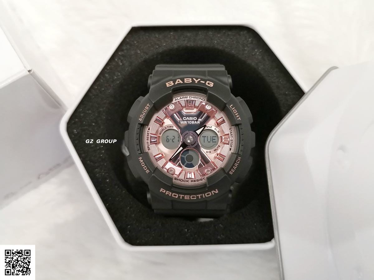 CASIO BABY-G นาฬิกาข้อมือ นาฬิกากันน้ำ นาฬิกาของแท้ ประกันศูนย์ CMG 1 ปี รุ่น BA-130-1A4 นาฬิกาสีดำ