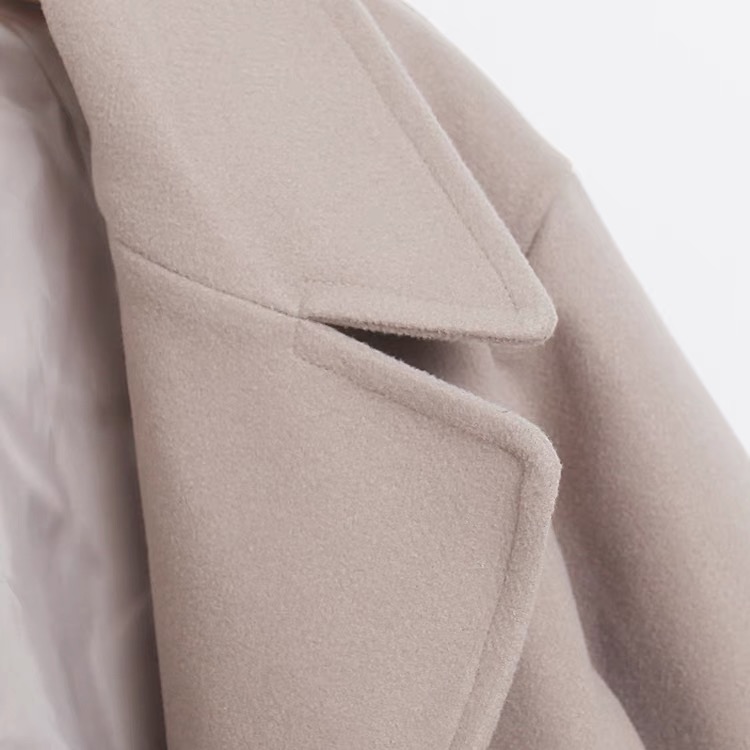 เสื้อโค้ทวูล Trench coat เสื้อโค้ทเฟอร์ โค้ทสักหลาดสีเทาอ่อน แบรนด์ RAY CASSIN