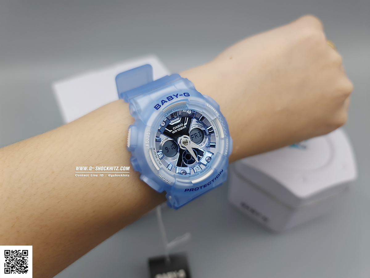 CASIO BABY-G นาฬิกาข้อมือ นาฬิกากันน้ำ นาฬิกาของแท้ ประกันศูนย์ CMG 1 ปี รุ่น BA-130CV-2A นาฬิกาสีฟ้า