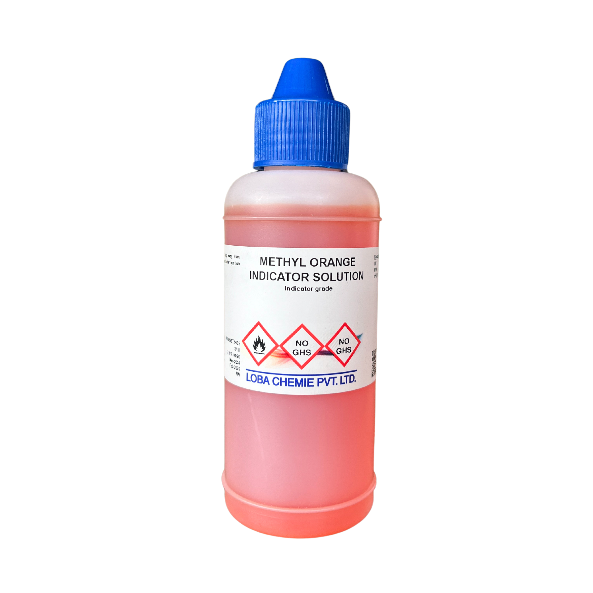Methyl Orange Indicator Solution, Indicator Grade 125 ml. Loba Chemie™