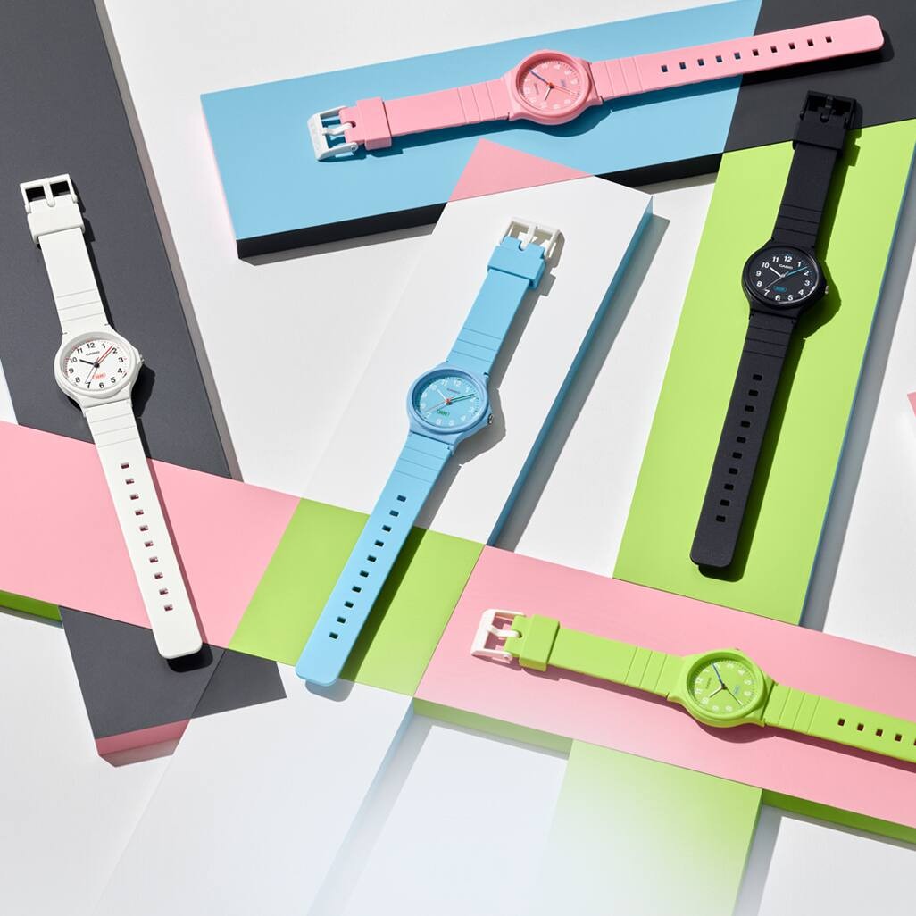 CASIO MID YEAR SALE นาฬิกาคาสิโอ พร้อมส่ง นาฬิกาข้อมือ นาฬิกากันน้ำ นาฬิกาของแท้ BTS ประกันศูนย์ CMG 1 ปี รุ่น LQ-24B-2B นาฬิกาสีฟ้า