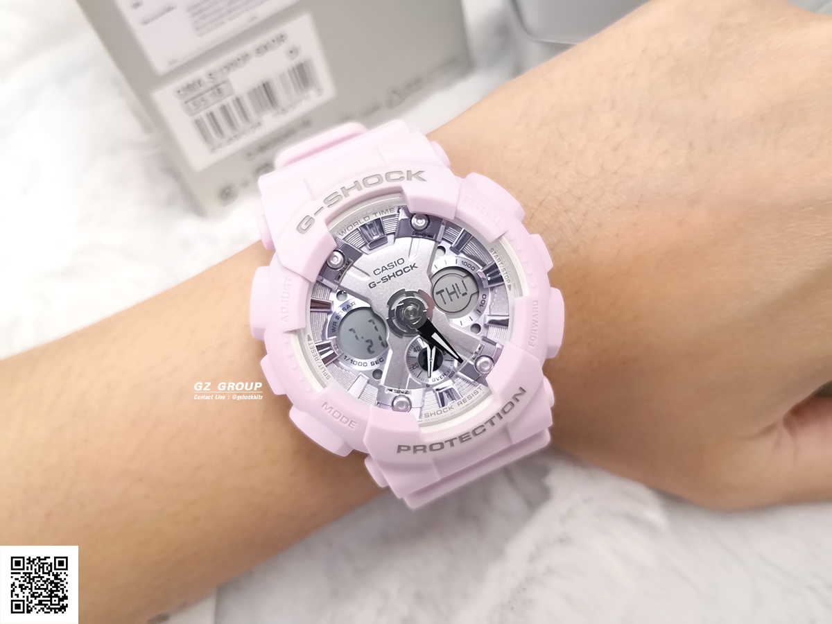 CASIO G-SHOCK นาฬิกาข้อมือ นาฬิกากันน้ำ นาฬิกาของแท้ ประกันศูนย์ CMG 1 ปี รุ่น GMA-S120DP-6A นาฬิกาสีม่วง