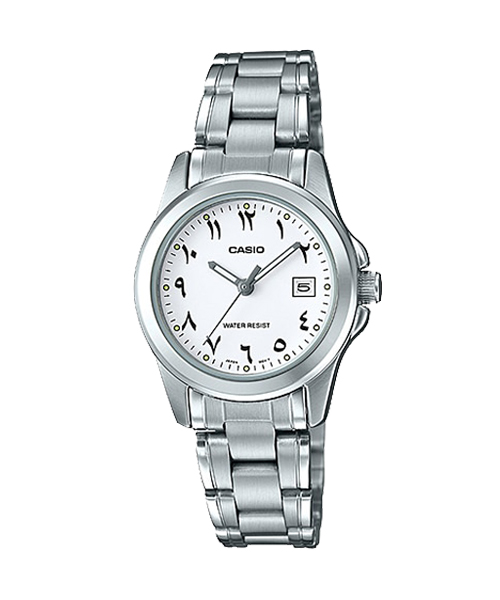 CASIO นาฬิกาคาสิโอ นาฬิกาข้อมือ นาฬิกากันน้ำ นาฬิกาของแท้ ประกันศูนย์ CMG 1 ปี รุ่น LTP-1215A-7B3 นาฬิกาสีเงิน