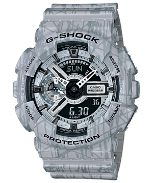 CASIO G-SHOCK นาฬิกาข้อมือ นาฬิกากันน้ำ นาฬิกาของแท้ ประกันศูนย์ CMG 1 ปี รุ่น GA-110SL-8A นาฬิกาสีเทา