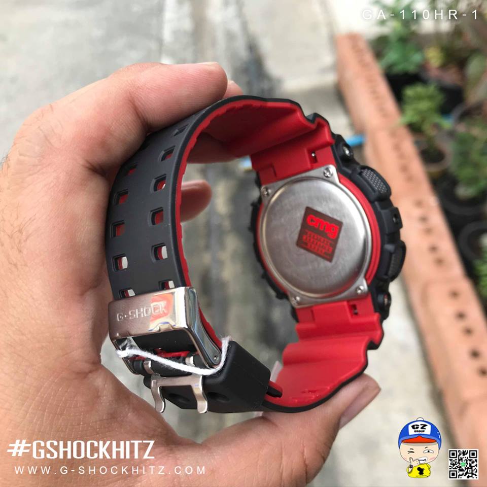 CASIO MID YEAR SALE G-SHOCK นาฬิกาข้อมือ นาฬิกากันน้ำ นาฬิกาของแท้ ประกันศูนย์ CMG 1 ปี รุ่น GA-110HR-1A นาฬิกาสีดำ