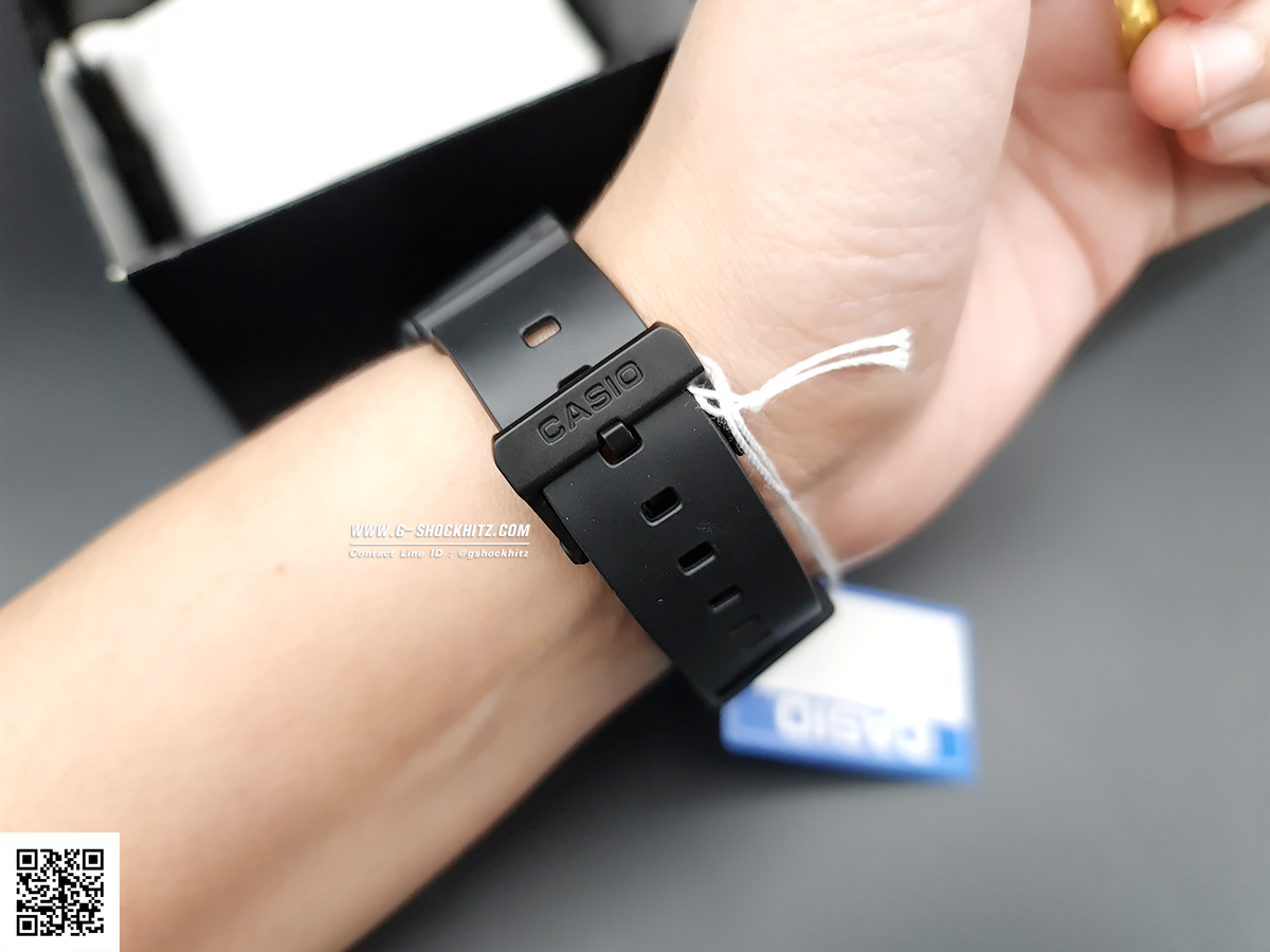 CASIO นาฬิกาคาสิโอ นาฬิกาข้อมือ นาฬิกากันน้ำ นาฬิกาของแท้ ประกันศูนย์ CMG 1 ปี รุ่น MRW-220HCM-1B นาฬิกาสีดำ