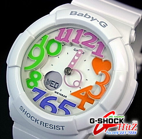 CASIO BABY-G นาฬิกาข้อมือ นาฬิกากันน้ำ นาฬิกาของแท้ ประกันศูนย์ CMG 1 ปี รุ่น BGA-131-7B3 นาฬิกาสีขาว