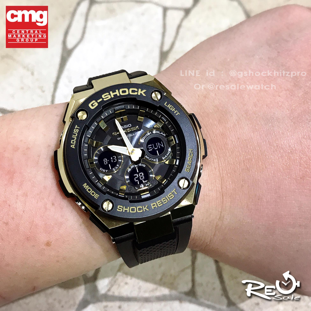 CASIO G-SHOCK นาฬิกาข้อมือ นาฬิกากันน้ำ นาฬิกาของแท้ ประกันศูนย์ CMG 1 ปี รุ่น GST-S300G-1A9 นาฬิกาสีดำ