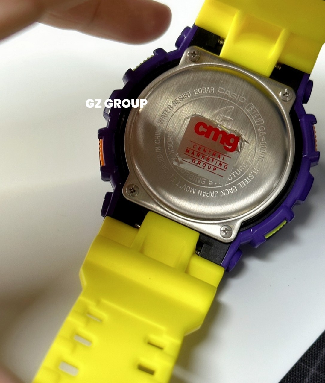 CASIO G-SHOCK นาฬิกาข้อมือ นาฬิกากันน้ำ นาฬิกาของแท้ ประกันศูนย์ CMG 1 ปี รุ่น GA-110HC-6A นาฬิกาสีม่วง