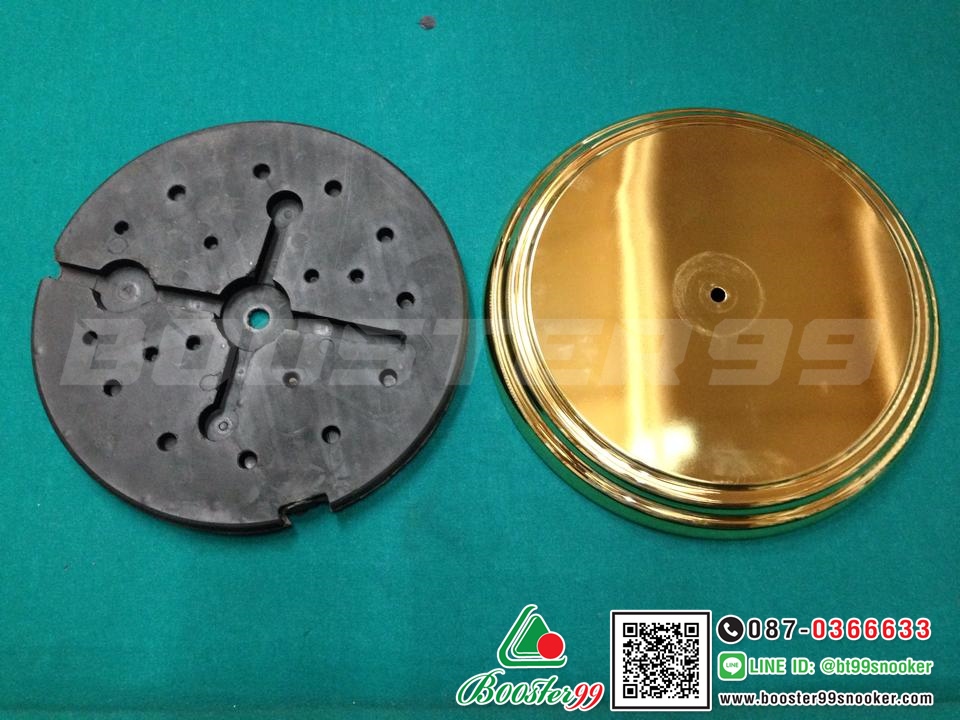 (TN09) ที่วางไม้คิว ตั้งพื้น 6 ด้าม ทรงกลม เหล็กชุบทอง (1ชุด)