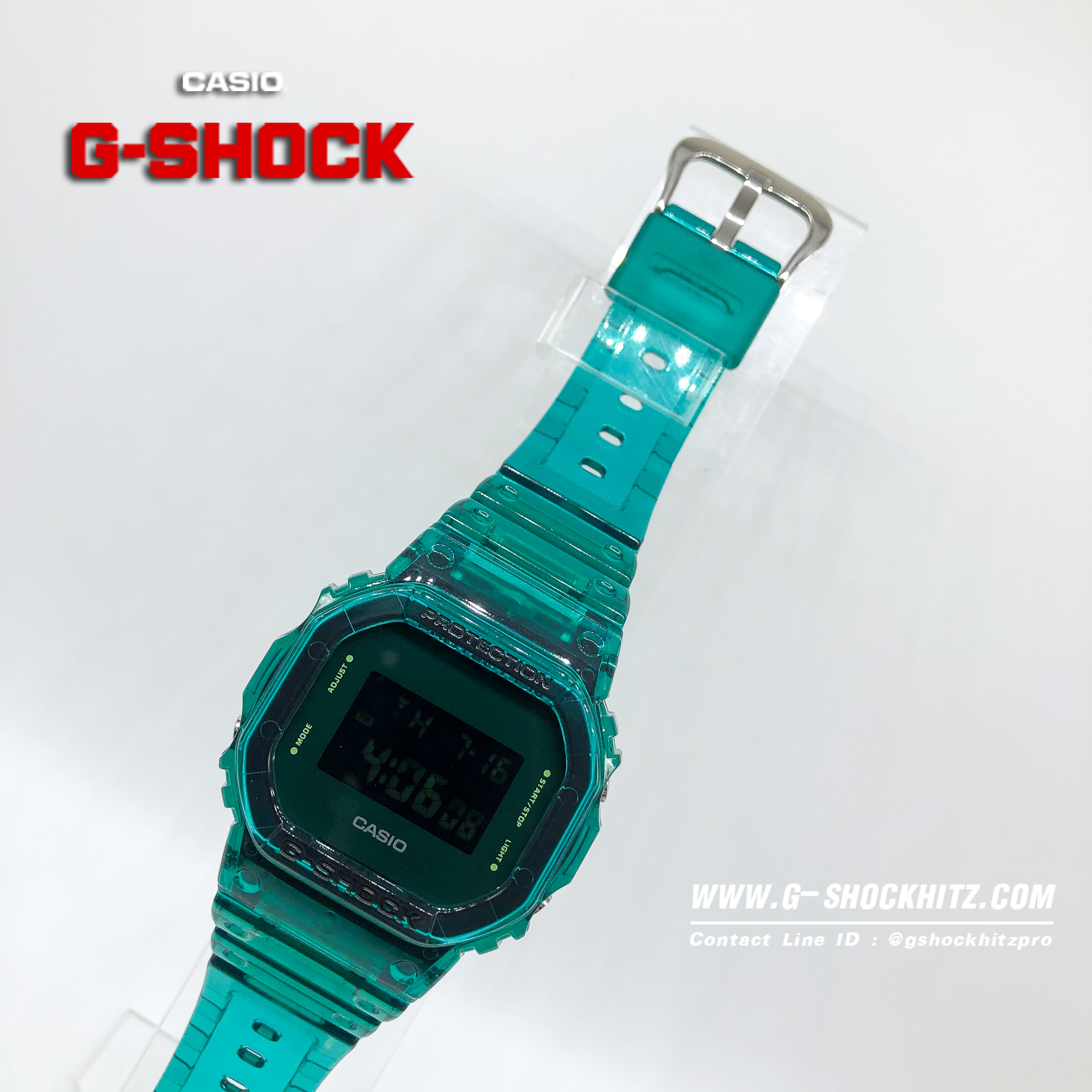 CASIO G-SHOCK นาฬิกาข้อมือ นาฬิกากันน้ำ นาฬิกาของแท้ ประกันศูนย์ CMG 1 ปี รุ่น DW-5600SB-3D นาฬิกาสีเขียว