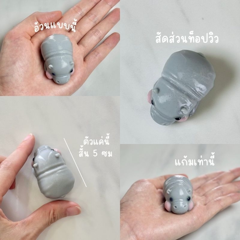 พิมพ์ซิลิโคน ลายฮิปโป ลายหมูเด้ง