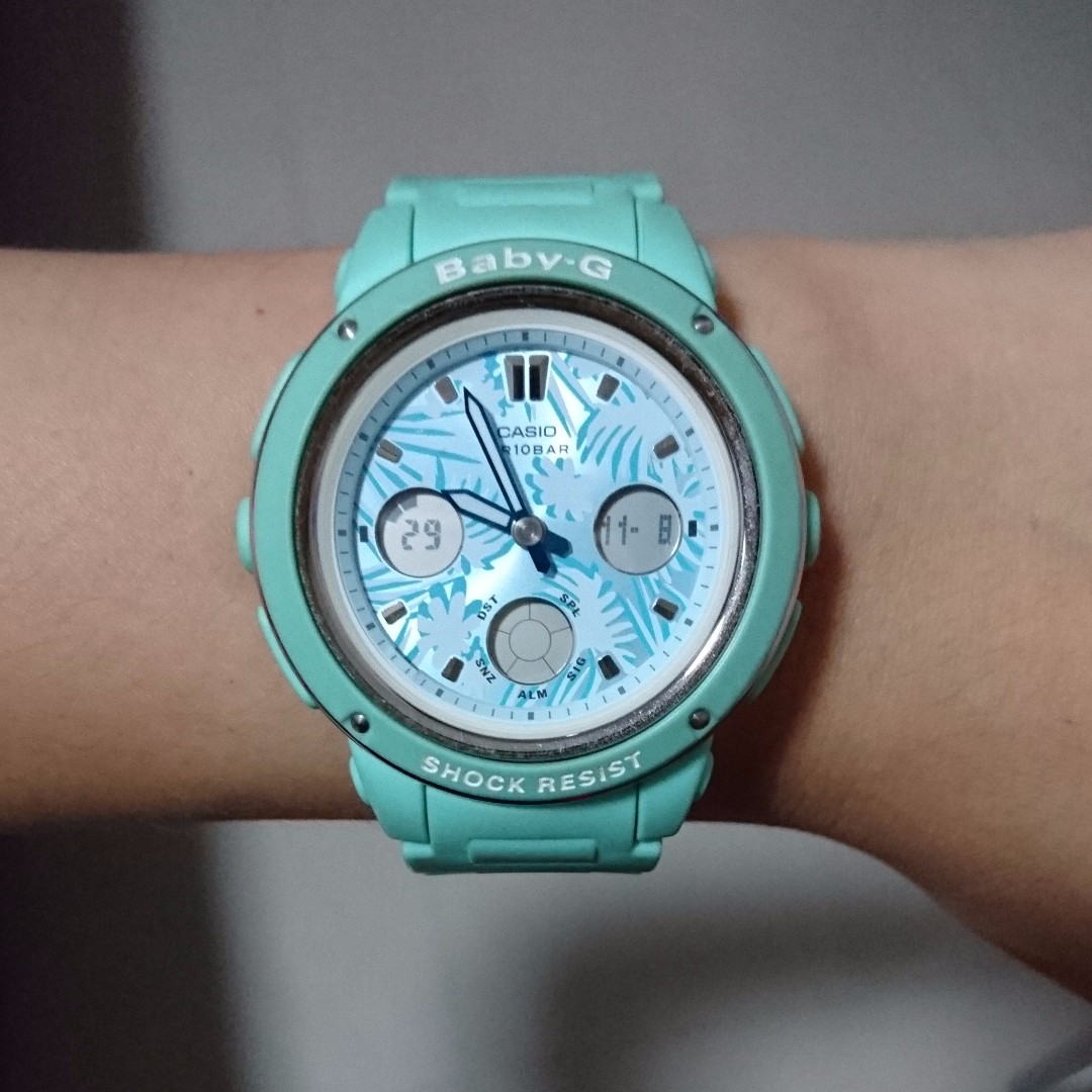 CASIO BABY-G นาฬิกาข้อมือ นาฬิกากันน้ำ นาฬิกาของแท้ ประกันศูนย์ CMG 1 ปี รุ่น BGA-150F-3A นาฬิกาสีเขียว