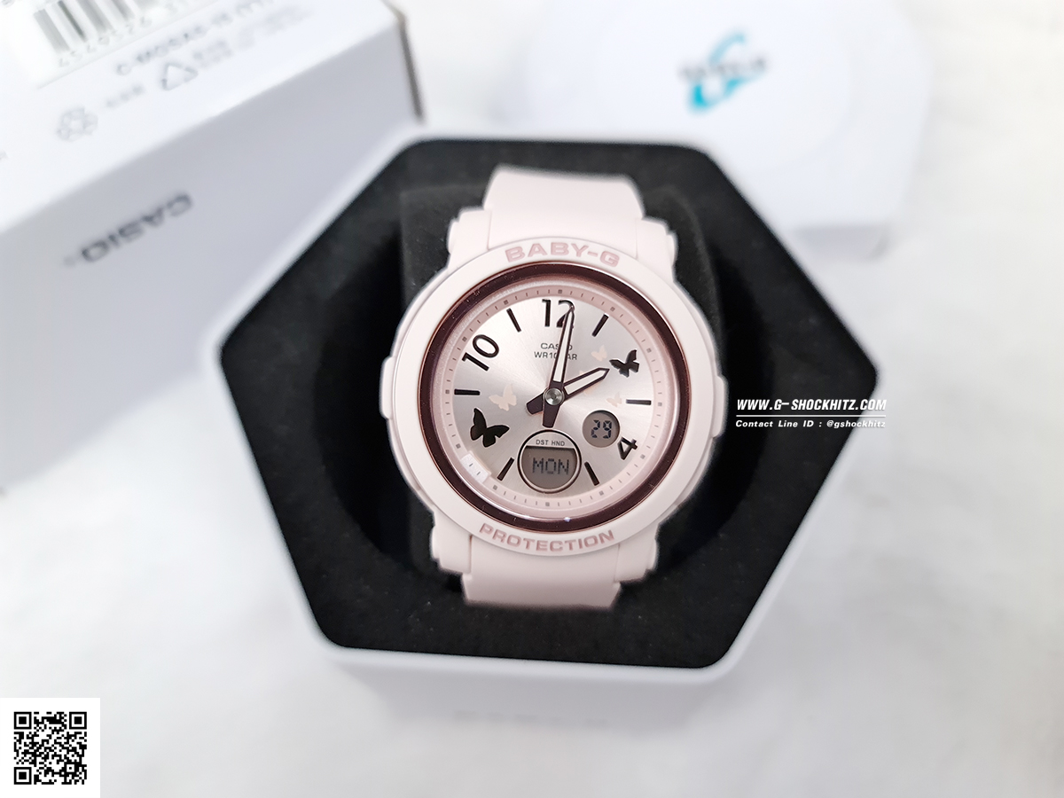 CASIO BABY-G นาฬิกาข้อมือ นาฬิกากันน้ำ นาฬิกาของแท้ ประกันศูนย์ CMG 1 ปี รุ่น BGA-290BD-4A นาฬิกาสีชมพู