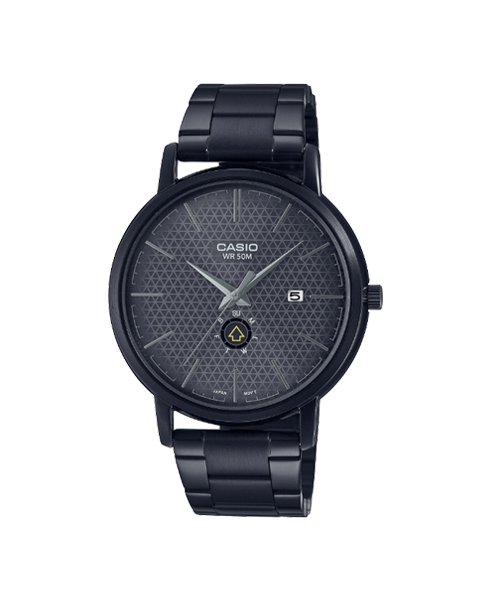 CASIO นาฬิกาคาสิโอ นาฬิกาข้อมือ นาฬิกากันน้ำ นาฬิกาของแท้ ประกันศูนย์ CMG 1 ปี รุ่น MTP-B125B-8A นาฬิกาสีดำ