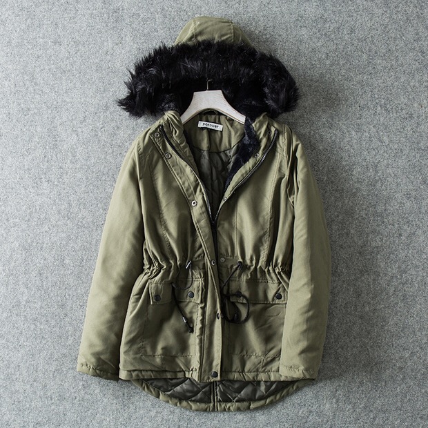 New look เสื้อโค้ท ฮูท เสื้อกันหนาวparka สีเขียว แบรนด์NEW LOOK แต่งเฟอร์ บุนวมอุ่น งานสวย แนวมากคะ สำเนา สำเนา เขียว