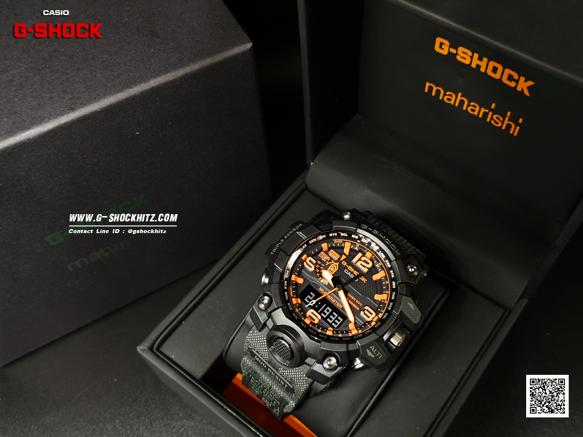 CASIO G-SHOCK นาฬิกาข้อมือ นาฬิกากันน้ำ นาฬิกาของแท้ ประกันศูนย์ CMG 1 ปี รุ่น GWG-1000MH-1A นาฬิกาสีดำ