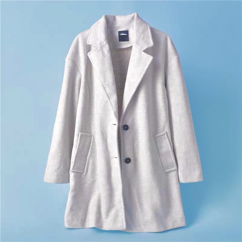 เสื้อโค้ดกันหนาว เสื้อกันหนาว overcoat โค้ทวูล สักหลาด ผสมวูล สีดำ แต่งคอปก กระดุมสองแถว แบรนด์ATCHING สำเนา สำเนา สำเนา สำเนา สำเนา ดำ