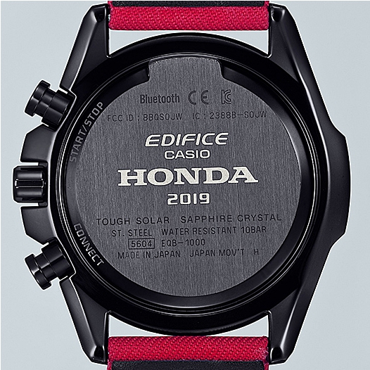 CASIO EDIFICE นาฬิกาข้อมือ นาฬิกากันน้ำ นาฬิกาของแท้ ประกันศูนย์ CMG 1 ปี รุ่น EQB-1000HRS-1A นาฬิกาสีแดง