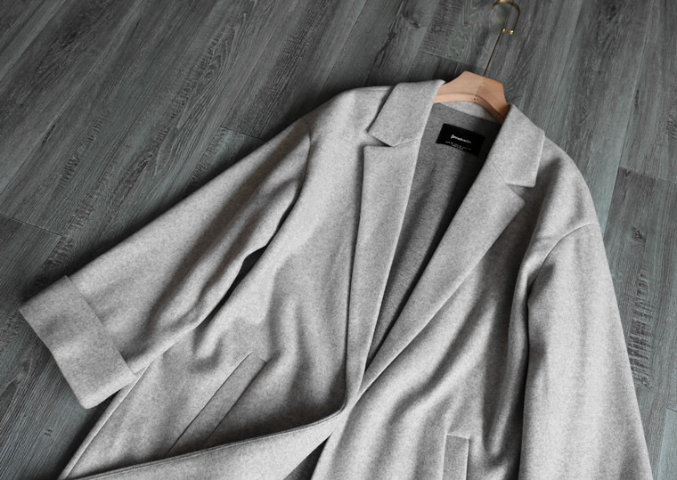 เสื้อโค้ท เสื้อโค้ทกันหนาว โค้ทวูล tailored knit coat สีเบจ แบรนด์ STRADIVARIUS สำเนา สำเนา