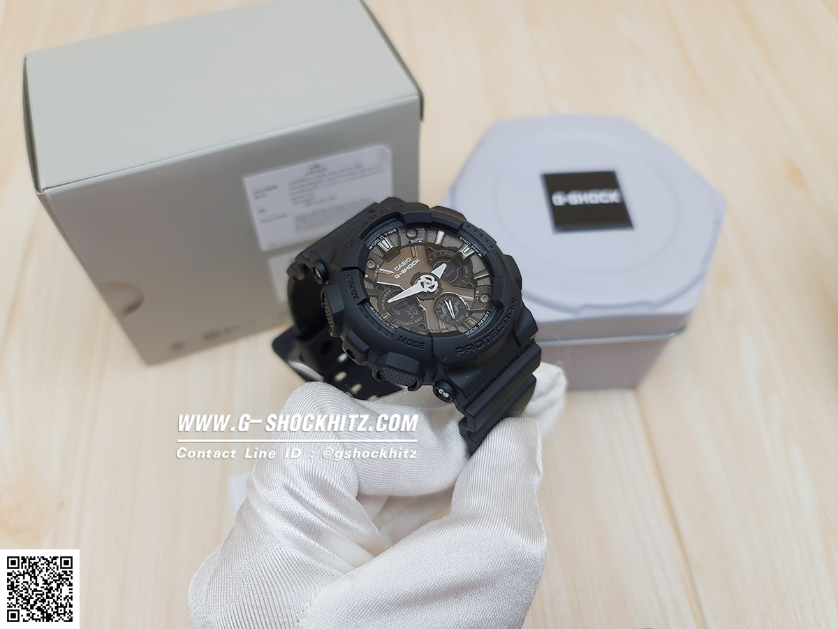CASIO G-SHOCK นาฬิกาข้อมือ นาฬิกากันน้ำ นาฬิกาของแท้ ประกันศูนย์ CMG 1 ปี รุ่น GMA-S120MF-1A นาฬิกาสีดำ