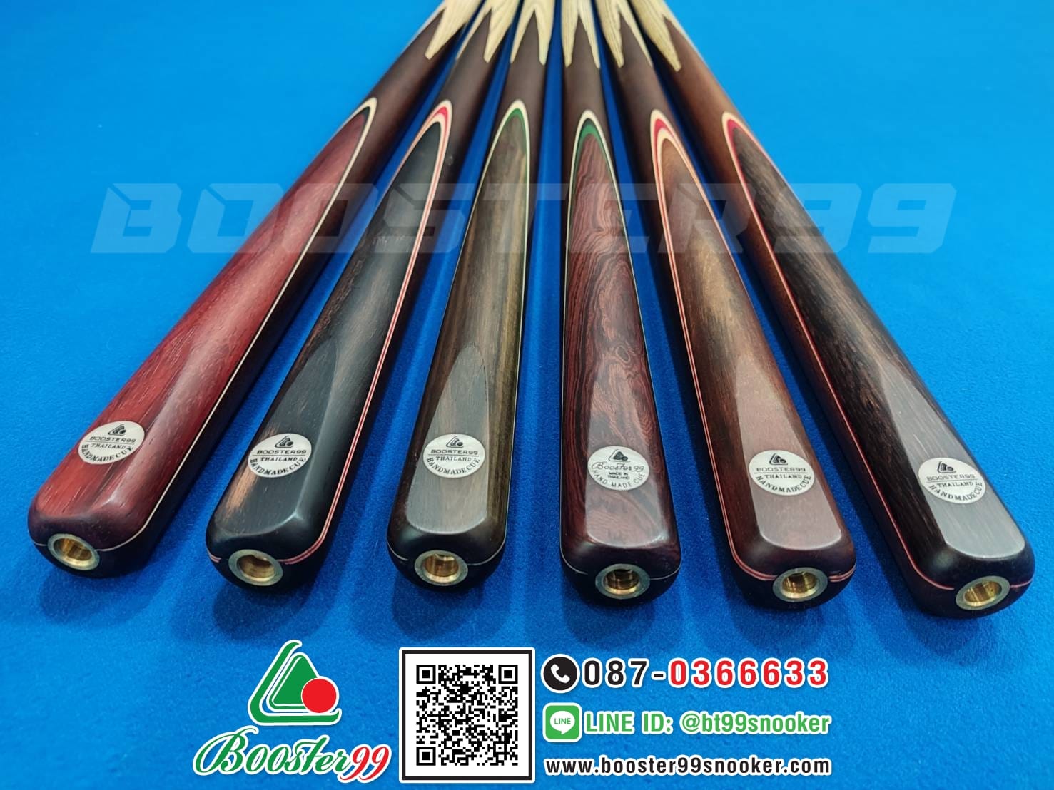 [MB05] ไม้คิวท่อนเดียว จำปาแหลม 5 จำปา (ป้ายขาว)