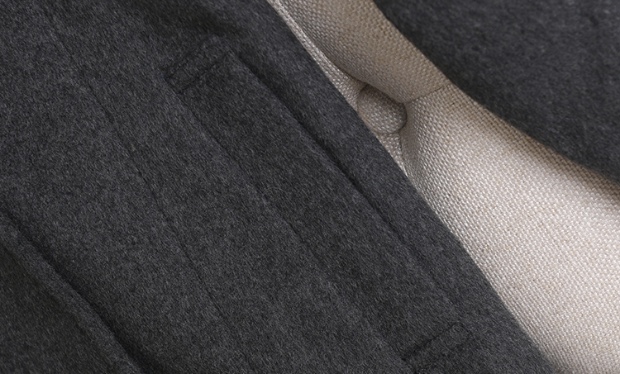 เสื้อโค้ท เสื้อกันหนาว โค้ทวูล แต่งฮู้ด แบรนด์ Stradivarius สำเนา สำเนา เทา/ดำ