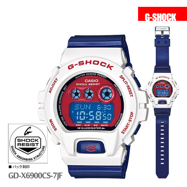 CASIO G-SHOCK นาฬิกาข้อมือ นาฬิกากันน้ำ นาฬิกาของแท้ ประกันศูนย์ CMG 1 ปี รุ่น GD-X6900CS-7 นาฬิกาสีขาว