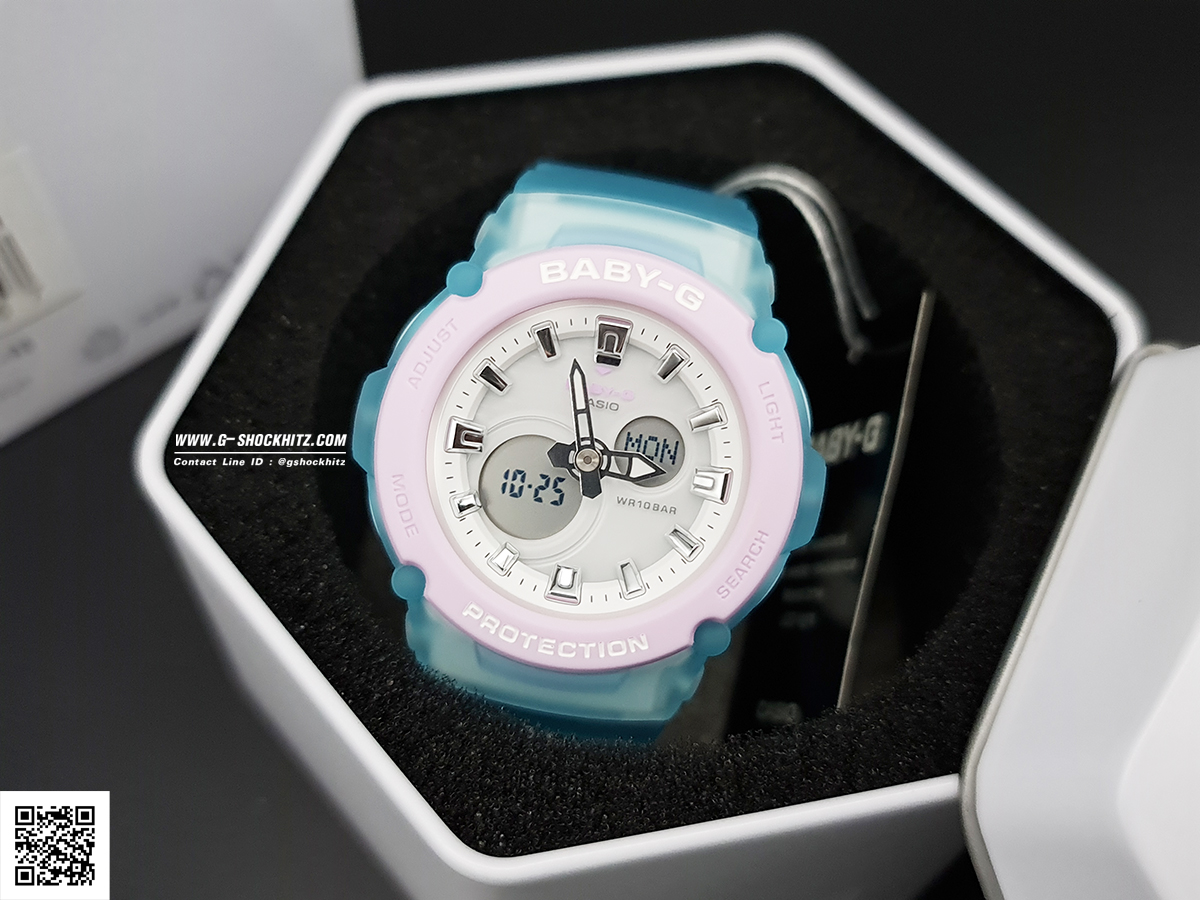 CASIO BABY-G นาฬิกาข้อมือ นาฬิกากันน้ำ นาฬิกาของแท้ ประกันศูนย์ CMG 1 ปี รุ่น BGA-270-2A นาฬิกาสีฟ้า