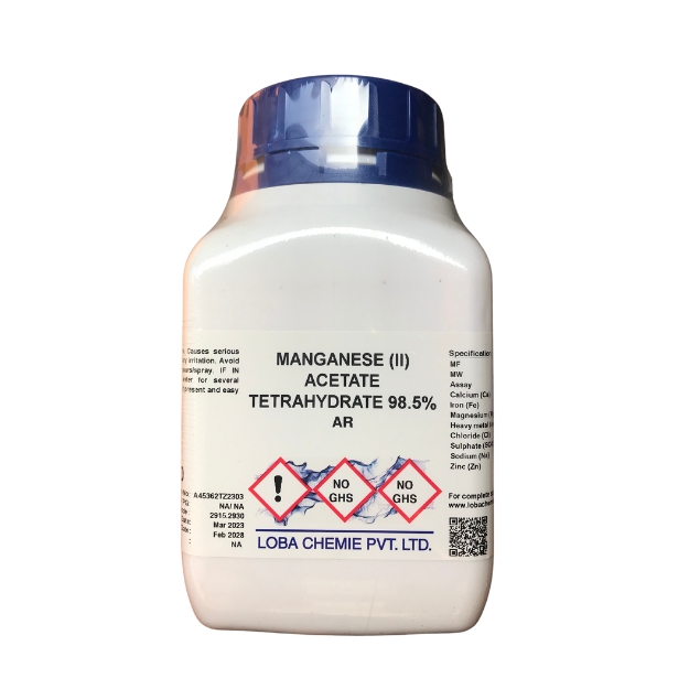 Manganese (II) Acetate Tetrahydrate 98.5%, AR 500g Loba Chemie™