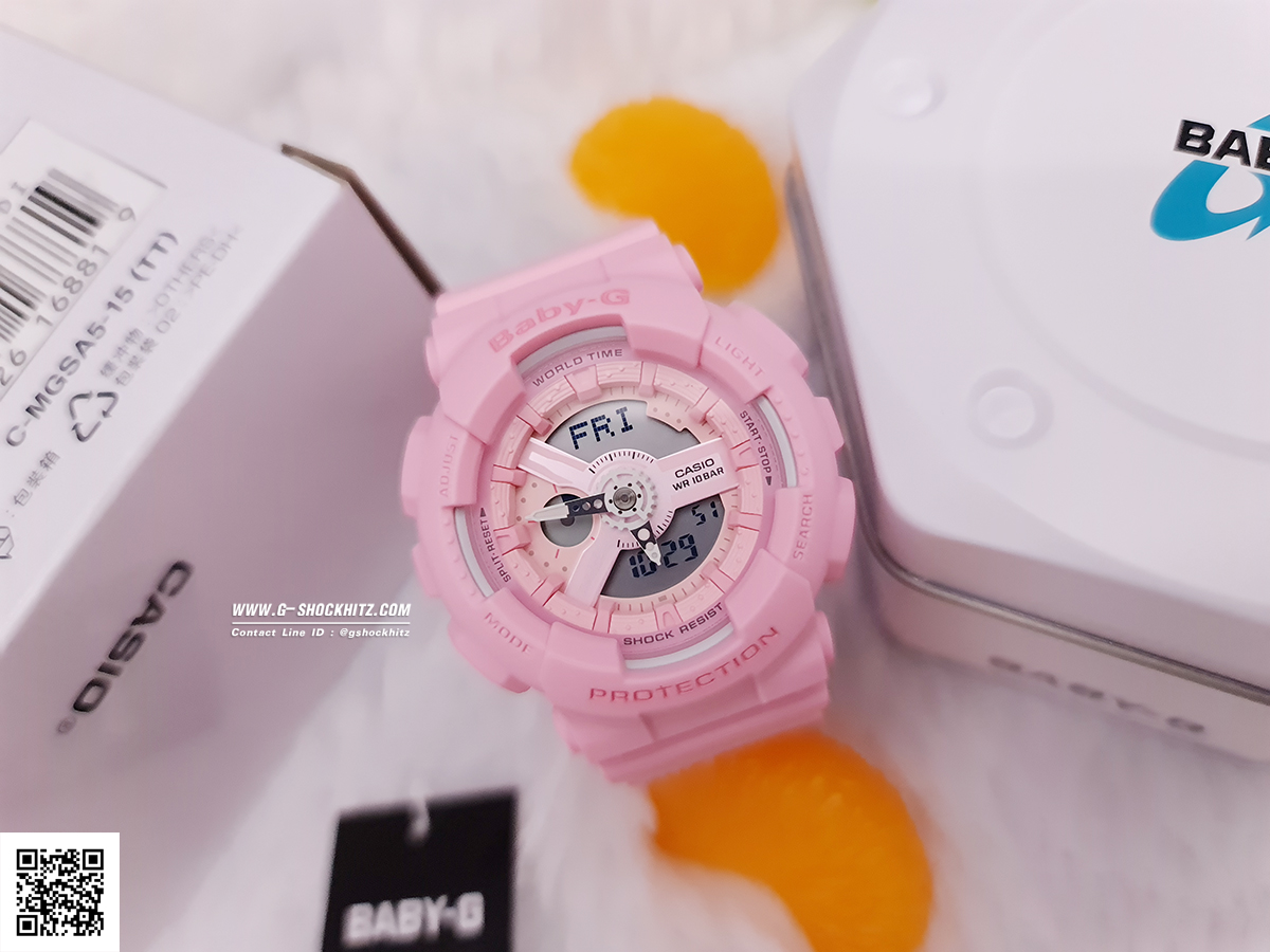 CASIO MID YEAR SALE BABY-G พร้อมส่ง นาฬิกาข้อมือ นาฬิกากันน้ำ นาฬิกาของแท้ ประกันศูนย์ CMG 1 ปี รุ่น BA-110-4A1 นาฬิกาสีชมพู