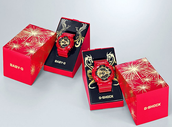 CASIO G-SHOCK G-SHOCK นาฬิกาข้อมือ นาฬิกากันน้ำ นาฬิกาของแท้ ประกันศูนย์ CMG 1 ปี รุ่น GA-110VLA-4 BA-110VLA-4 นาฬิกาสีแดง
