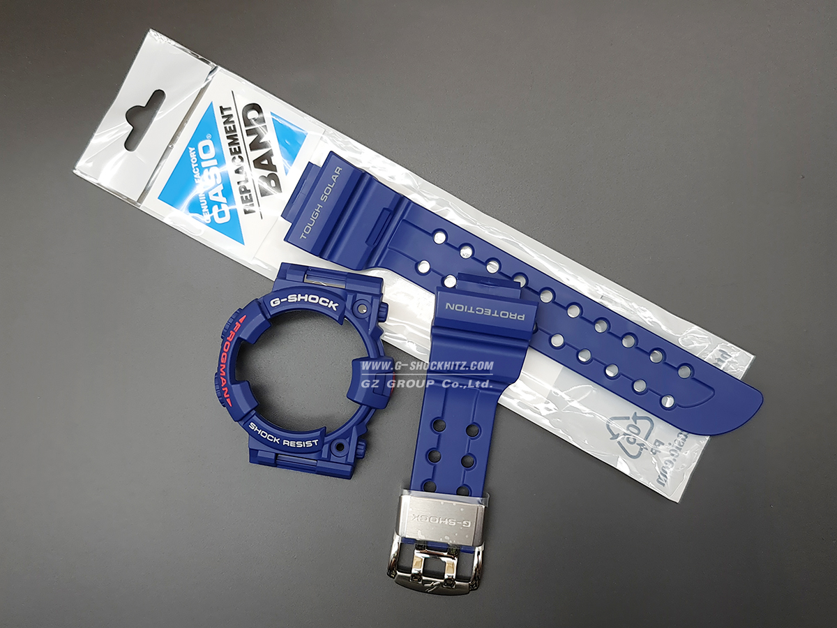 CASIO GENUINE FACTORY CASIO REPLACEMENT อะไหล่นาฬิกา G-SHOCK รุ่น GWF-1000NV-2 กรอบสายสีน้ำเงิน