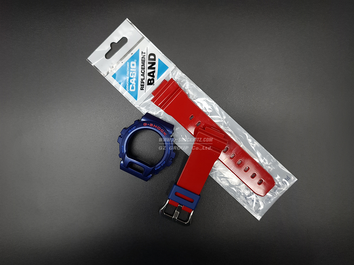 CASIO GENUINE FACTORY CASIO REPLACEMENT อะไหล่นาฬิกา G-SHOCK พร้อมส่ง รุ่น DW-6900AC-2 กรอบสายหลากสี