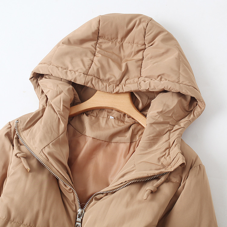 เสื้อกันหนาว เสื้อฮู้ดเฟอร์ บุนวมอุ่น สีนู้ดส้ม แบรนด์ Cranberry jeans (padded puffer coat สำเนา