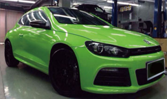 Sticker glossy green เขียวแอ็ปเปิ้ล 0.15mm(กว้าง152cm)