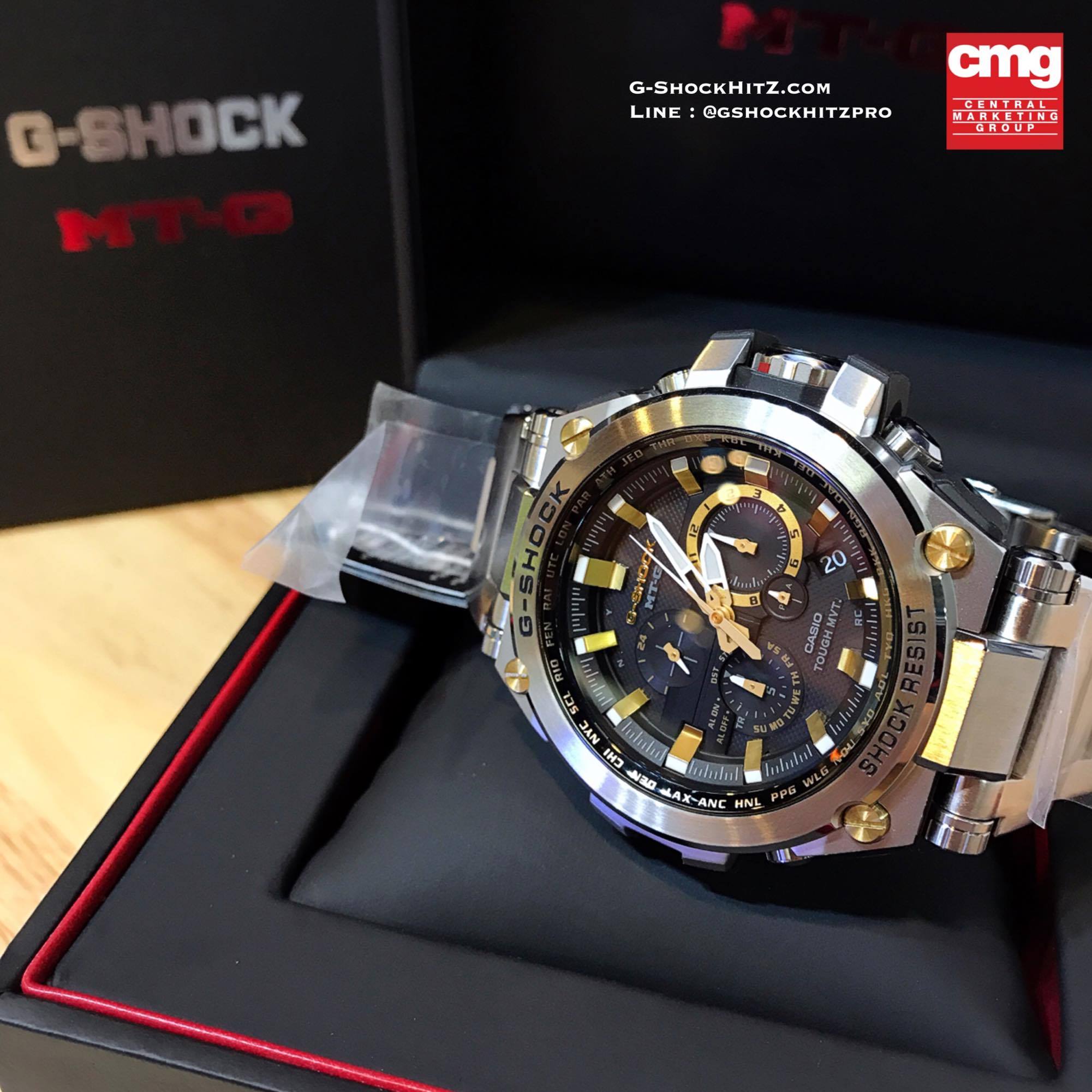 CASIO G-SHOCK นาฬิกาข้อมือ นาฬิกากันน้ำ นาฬิกาของแท้ ประกันศูนย์ CMG 1 ปี รุ่น MTG-S1000D-1A9 นาฬิกาสีเงิน