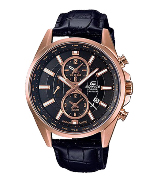 CASIO EDIFICE นาฬิกาข้อมือ นาฬิกากันน้ำ นาฬิกาของแท้ ประกันศูนย์ CMG 1 ปี รุ่น EFB-302JGL-1A นาฬิกาสีดำ