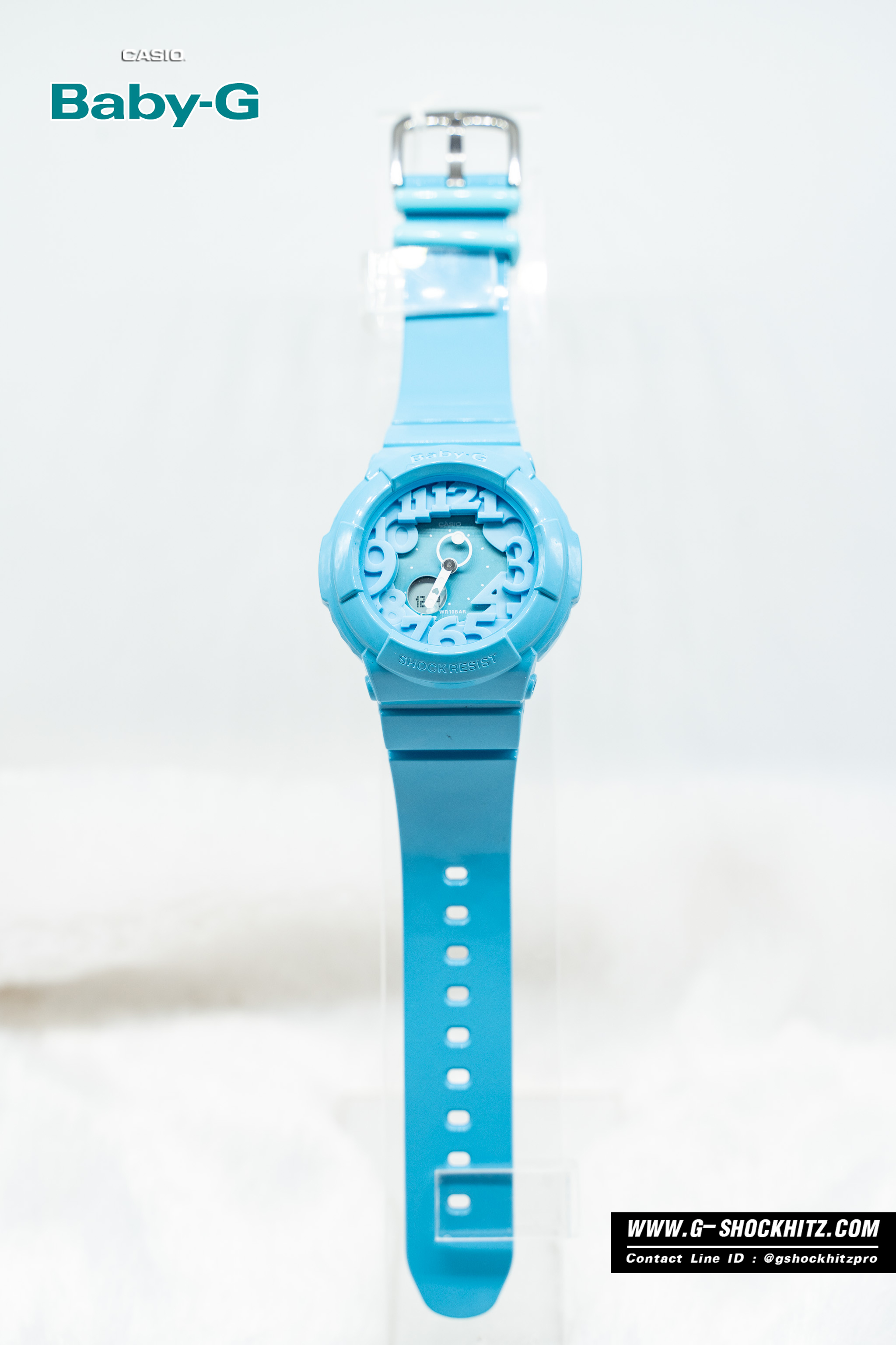 CASIO BABY-G นาฬิกาข้อมือ นาฬิกากันน้ำ นาฬิกาของแท้ ประกันศูนย์ CMG 1 ปี รุ่น BGA-130-2B นาฬิกาสีฟ้า