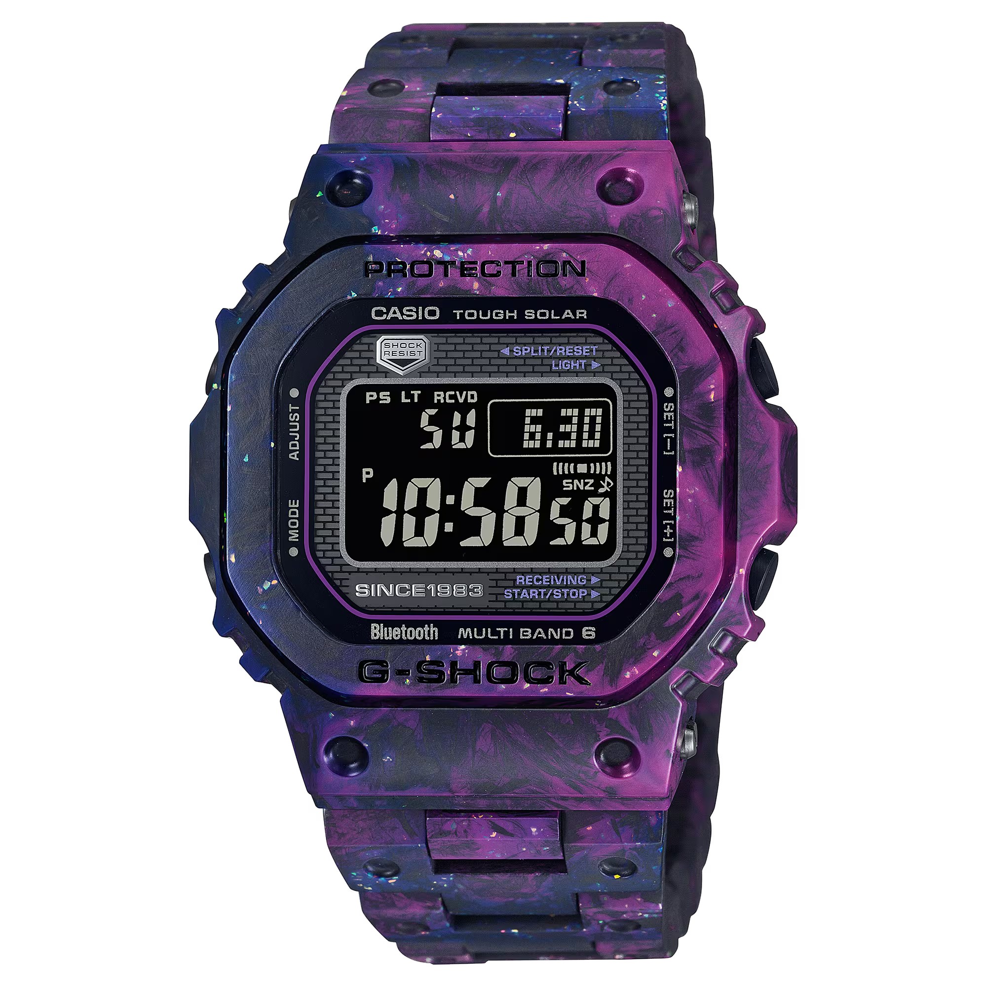CASIO G-SHOCK นาฬิกาข้อมือ นาฬิกากันน้ำ นาฬิกาของแท้ ประกันศูนย์ CMG 1 ปี รุ่น GCW-B5000UN-1 นาฬิกาสีม่วง
