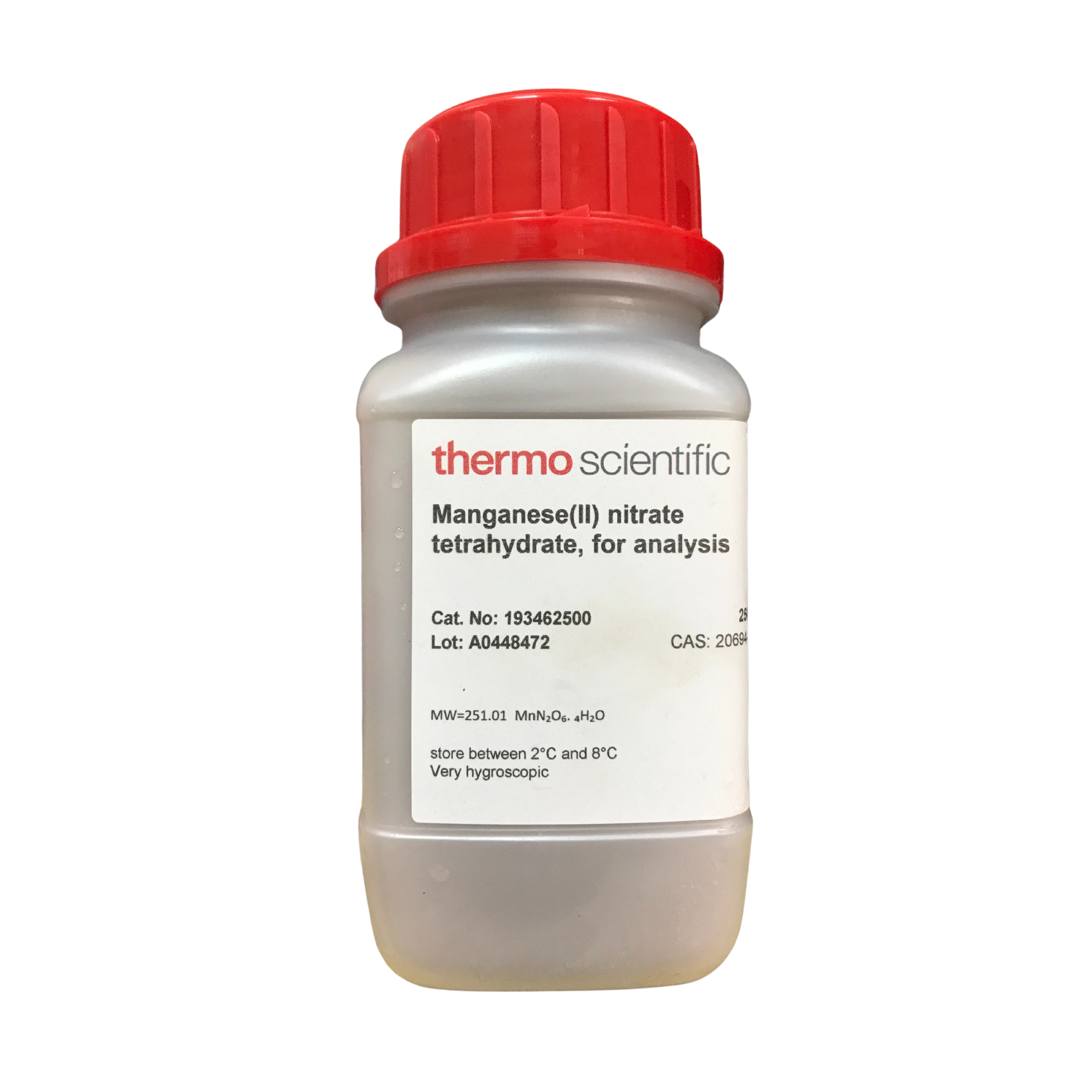 Manganese(II) Nitrate Tetrahydrate, for analysis 250g. Acors Organics™