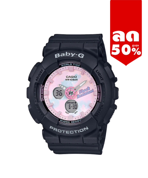 CASIO BABY-G นาฬิกาข้อมือ นาฬิกากันน้ำ นาฬิกาของแท้ ประกันศูนย์ CMG 1 ปี รุ่น BA-120T-1A นาฬิกาสีดำ