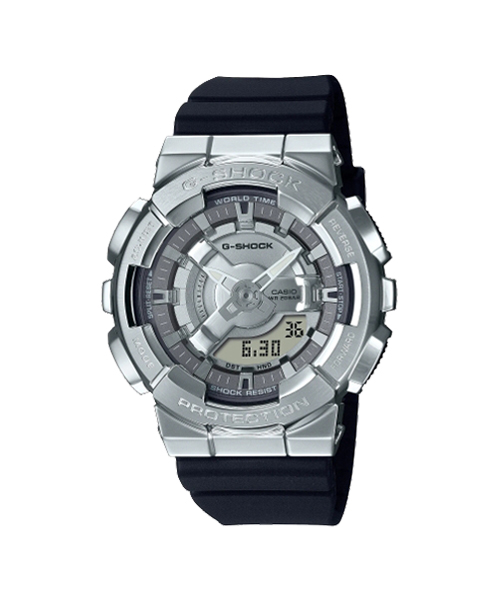 CASIO G-SHOCK นาฬิกาข้อมือ นาฬิกากันน้ำ นาฬิกาของแท้ ประกันศูนย์ CMG 1 ปี รุ่น GM-S110-1A นาฬิกาสีเงิน