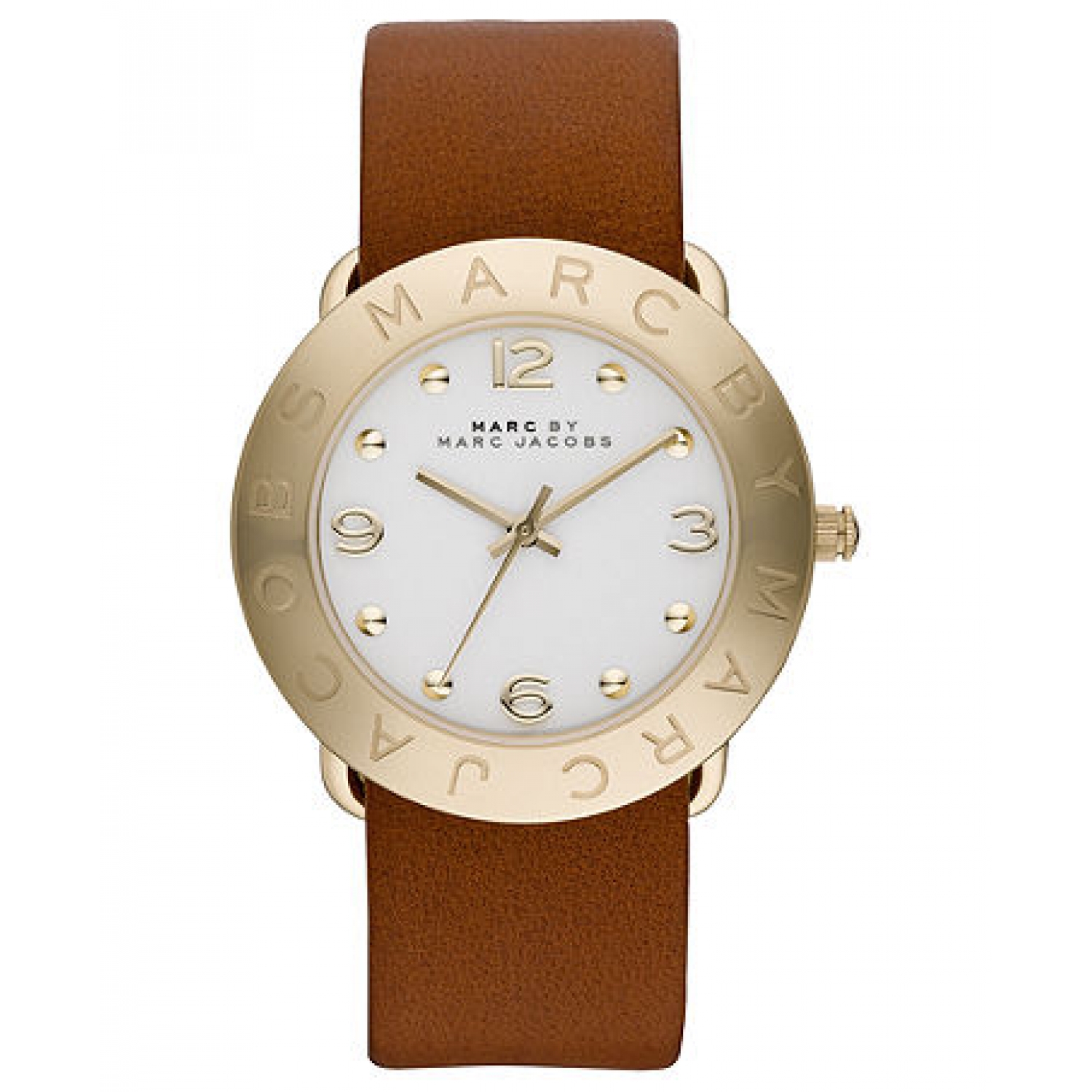 Marc by Marc Jacobs Women's MBM8574 Amy Gold-Tone Watch with Brown Leather Band
