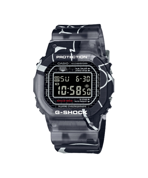CASIO G-SHOCK นาฬิกาข้อมือ นาฬิกากันน้ำ นาฬิกาของแท้ ประกันศูนย์ CMG 1 ปี รุ่น DW-5000SS-1 นาฬิกาสีดำ