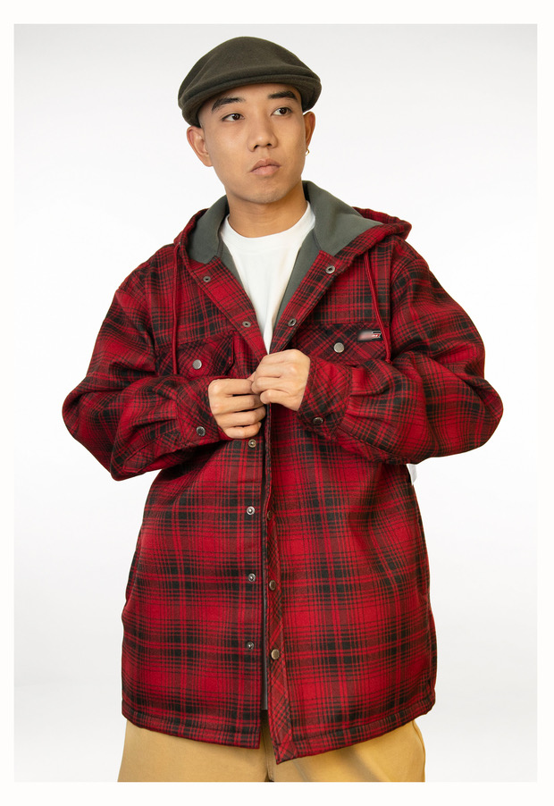 แจ็คเก็ต เสื้อกันหนาว ลายตารางแต่งฮู้ดMen’s Plaid Lined Dickies Jacket งาน Dickies แท้100% สินค้าหลุดโรงงาน จำนวนจำกัดคะ M/L/XL สำเนา สำเนา สำเนา Dickies